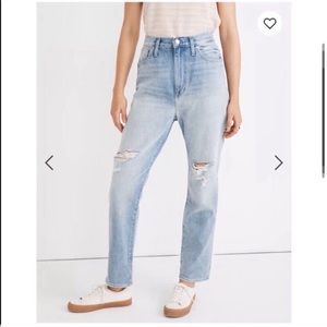 Madewell The Momjean in Gilford Wash: Ripped Edition